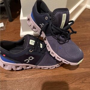 On Running Women's Navy and Lavender Athletic Shoes